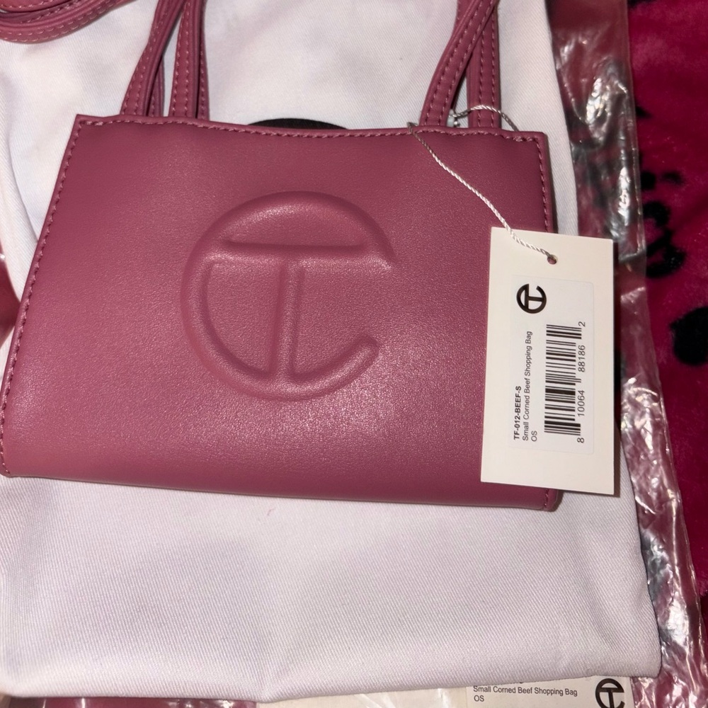 Telfar Mini Bag in color Corned beef